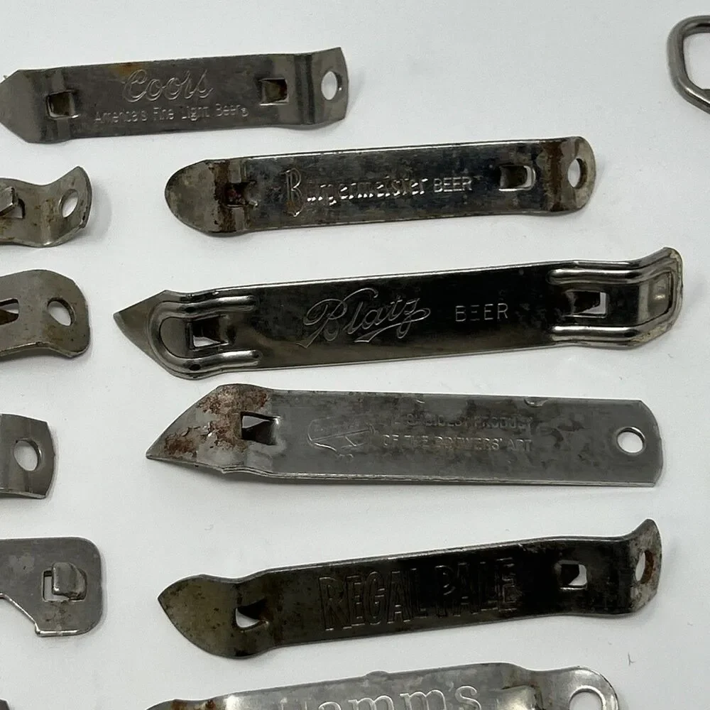 Vintage Beer Opener Church Key Blatz Coors Shasta Pabst Blue Ribbon Tuborg hamms